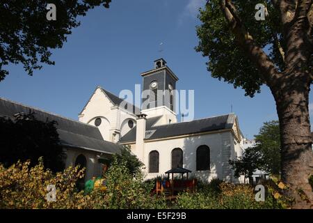 France, ile de france, paris 11e arrondissement, 36 rue saint bernard, lunettes sainte marguerite, religion catholique, église le jardin public, Banque D'Images