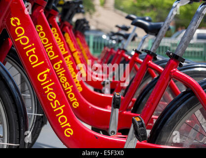 Régime Capital Bikeshare bicyclettes à Washington DC, USA Banque D'Images