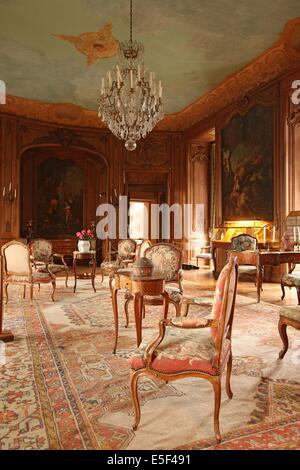 France, Haute-Normandie, eure, beaumesnil, Château, musée de la revivre, interieur, Banque D'Images