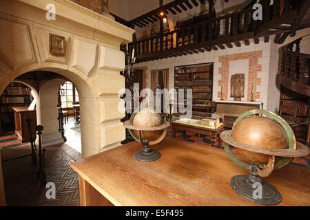 France, Haute-Normandie, eure, beaumesnil, Château, musée de la revivre, interieur, Banque D'Images