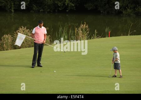 France, Haute-Normandie, eure, Pays d'evreux, pres de la voie verte evreux harcourt, club de golf d'evreux, initiation, Banque D'Images