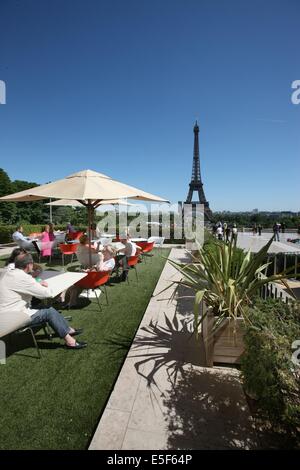 France, ile de france, paris, 16e arrondissement, 1 place du trocadéro, parvis des droits de l'homme, palais de chaillot, café carlu, cité de l'architecture, Date : 2011-2012 Banque D'Images