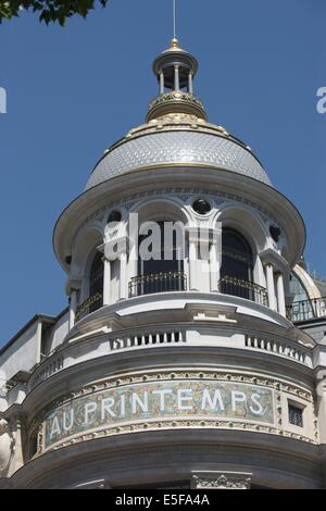 France, ile de france, paris, 9e arrondissement, boulevard haussmann, printemps, grand magasin, dôme Date : 2011-2012 Banque D'Images