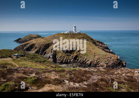 Strumble Head Lighthouse, près de Fishguard, Pembrokeshire, Pays de Galles Banque D'Images