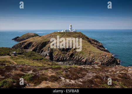 Strumble Head Lighthouse, près de Fishguard, Pembrokeshire, Pays de Galles Banque D'Images