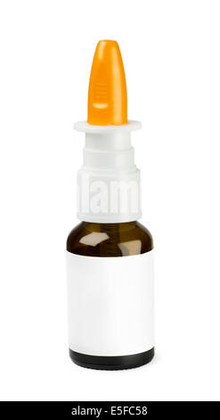 Nasal Spray sur un fond blanc Banque D'Images