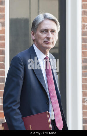 London, Londres, Royaume-Uni. 30 juillet, 2014. PHILIP HAMMOND, secrétaire des Affaires étrangères, arrive au 10 Downing Street à Londres avant de cobra d'aujourd'hui pour discuter de la menace du virus Ebola au Royaume-Uni. © Lee Thomas/ZUMA/Alamy Fil Live News Banque D'Images