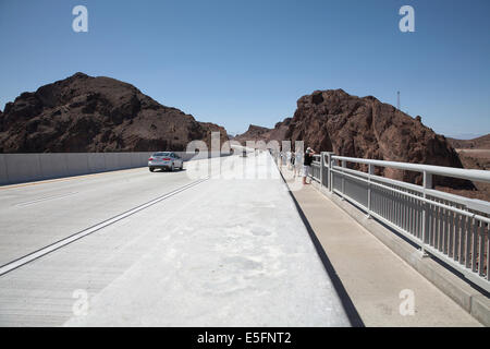 Le Mike O'Callaghan-Pat Tillman Memorial Hoover Dam bypass bridge, Nevada. Banque D'Images