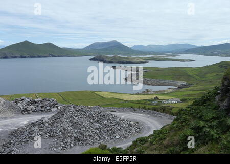 Droit de Valentia Island, comté de Kerry dans le sud de l'Irlande. Banque D'Images