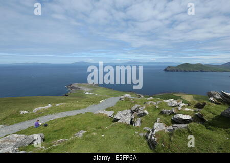 Droit de Valentia Island, comté de Kerry dans le sud de l'Irlande. Banque D'Images