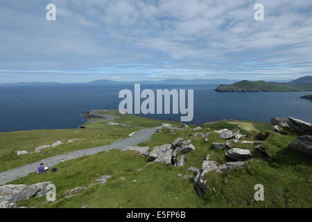 Droit de Valentia Island, comté de Kerry dans le sud de l'Irlande. Banque D'Images