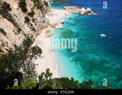 Plage de Cala Mariolu Baunei, Sardaigne, Italie Banque D'Images