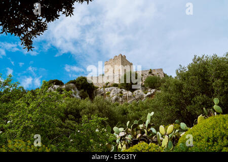 Vieux château à Posada, Sardaigne, Italie Banque D'Images