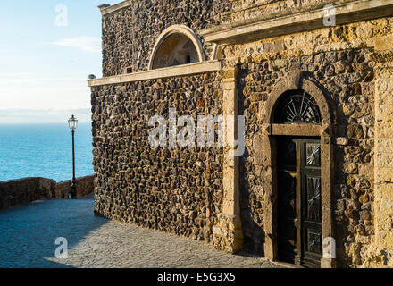 Sant'Antonio Abate dans l'église forteresse de Castelsardo, Sardaigne, Italie Banque D'Images