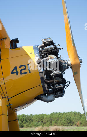 1942 Boeing-Stearman Bi-Plane at Monmouth Executive Airport, Belmar, New Jersey Banque D'Images