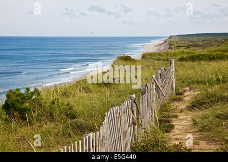 Dunes de sable, Marconi Beach, Cape Cod National Seashore, Wellfleet, Cape Cod, Massachusetts, USA Banque D'Images