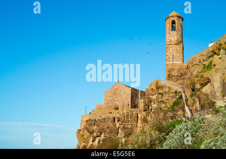 Sant'Antonio Abate dans l'église forteresse de Castelsardo, Sardaigne, Italie Banque D'Images