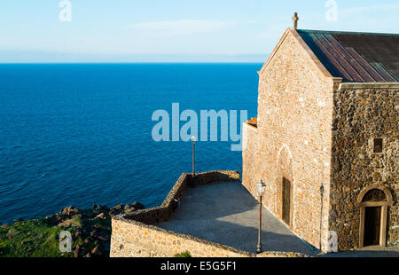 Sant'Antonio Abate dans l'église forteresse de Castelsardo, Sardaigne, Italie Banque D'Images