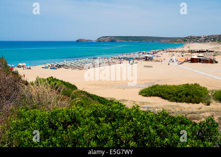 Torre dei Corsari plage le long de la côte verte, à l'ouest de la Sardaigne, Italie Banque D'Images