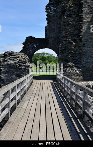 Chemin d'entrée Cilgerran Castle Cilgerran, Pembrokeshire, Pays de Galles de l'ouest Banque D'Images