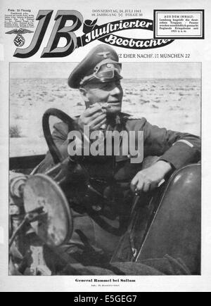 1941 Illustrierte Beobachter/la page déclaration maréchal Erwin Rommel en Afrique du Nord Banque D'Images