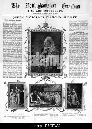 1897 Alpes tuteur/la page déclaration le Jubilé de diamant de la reine Victoria Banque D'Images