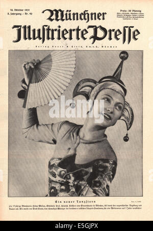 Münchner Illustrierte Presse (Allemagne) de la couverture de l'actrice Helma Mulian Banque D'Images