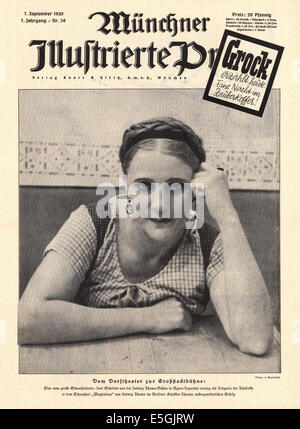 1930 Münchner Illustrierte Presse (Allemagne) de la couverture de l'actrice allemande Loni Schultes Banque D'Images