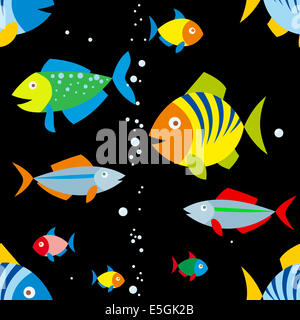 Arrière-plan de poissons colorés Banque D'Images