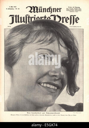 1931 Münchner Illustrierte Presse (Allemagne) de la couverture de l'actrice allemande Margarete Melzer Banque D'Images