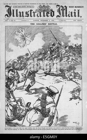 1899 illustré Mail page d'illustration de la bataille de Graspan pendant la Guerre des Boers Banque D'Images