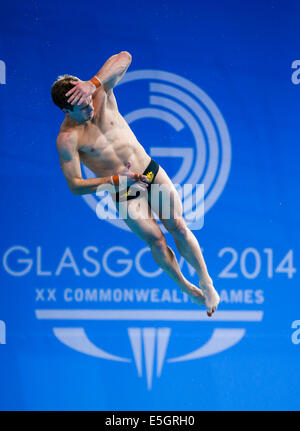 Edimbourg, Ecosse. 31 juillet, 2014. Les Jeux du Commonwealth de Glasgow 2014 Jour 8. Aguatics, plongée sous-marine. Nel de l'Australie de subvention en action au cours de la mens Tremplin 3m préliminaires. © Plus Sport Action/Alamy Live News Crédit : Action Plus de Sports/Alamy Live News Banque D'Images