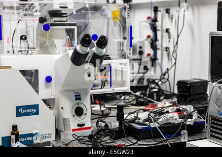 Une molécule sur un microscope sinlge banc de laboratoire. Banque D'Images