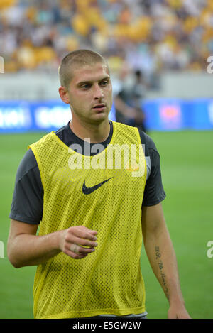 Yaroslav Rakitskiy pendant le match entre "hakhtar entre' (Donetsk) et Dynamo (Kiev) au stade Arena Lviv. Banque D'Images