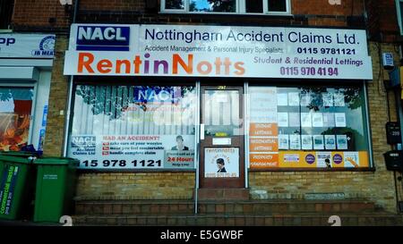 La location d'agents immobiliers Nottingham England UK Banque D'Images