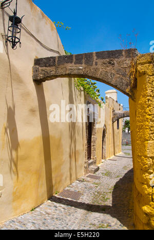 Ruelles de la vieille ville, le quartier juif, la ville de Rhodes, l'île de Rhodes, Dodécanèse, Grèce, Europe Banque D'Images