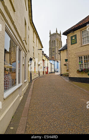 Dans l'église avec Backstreet Cromer au bout de la rue Banque D'Images