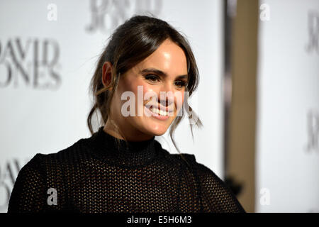 Sydney, Australie. 30 juillet, 2014. Cassie Howarth arrive sur le tapis rouge pour le David Jones Collection Printemps/Été 2014 Lancement à David Jones Elizabeth Street Store. Credit : MediaServicesAP/Alamy Live News Banque D'Images