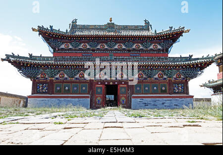 Temple de l'Ouest dans le monastère Erdene Zuu Karakorum,, Kharkhorin, steppe méridionale Övörkhangai, province, la Mongolie Banque D'Images