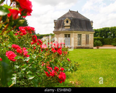 Villandry, France : le long de la route des châteaux de la Loire - Château et jardins de Villandry Banque D'Images