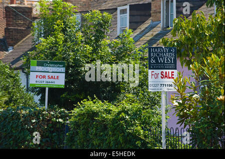 Maisons à vendre à Whitstable Kent England UK Banque D'Images