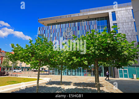 Bureau civique, Sir Nigel Gresley Square, Waterdale, Doncaster, South Yorkshire, Angleterre, Royaume-Uni. Banque D'Images