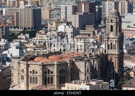 Espagne Andalousie, Malaga, la cathédrale Banque D'Images