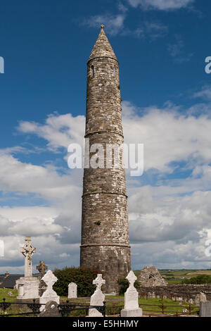 L'Irlande, le comté de Waterford, Ardmore, tour ronde Banque D'Images