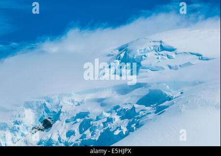 La plate-forme de glace énorme, Mikkelsen, Antarctique Banque D'Images