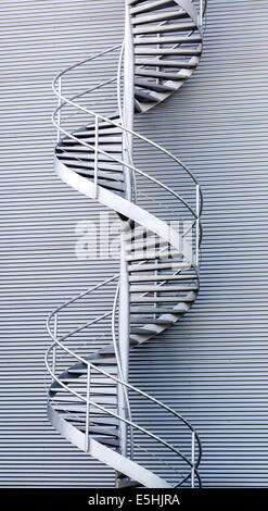Escalier à vis en acier, Cobourg, Bavière, Allemagne Banque D'Images