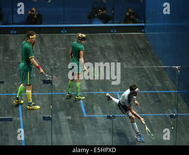 PAUL COLL & AMANDA LANDERS-MUR SCOTSTOUN SCOTSTOUN SPORTS GLASGOW ECOSSE 01 Août 2014 Banque D'Images