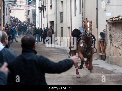 Le carnaval de Santu Lussurgiu. Dans tous les mois de février les citoyens de Santu Lussurgiu célèbrent la période de carnaval. Banque D'Images