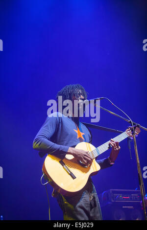 Chanteur brésilien Seu Jorge chanter live Banque D'Images