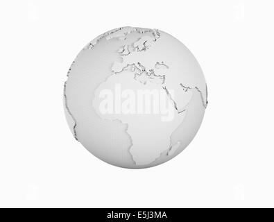 World globe isolated on white Banque D'Images